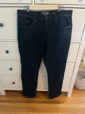 Travis Mathew Men's Slim Straight Jeans in Dark Blue
